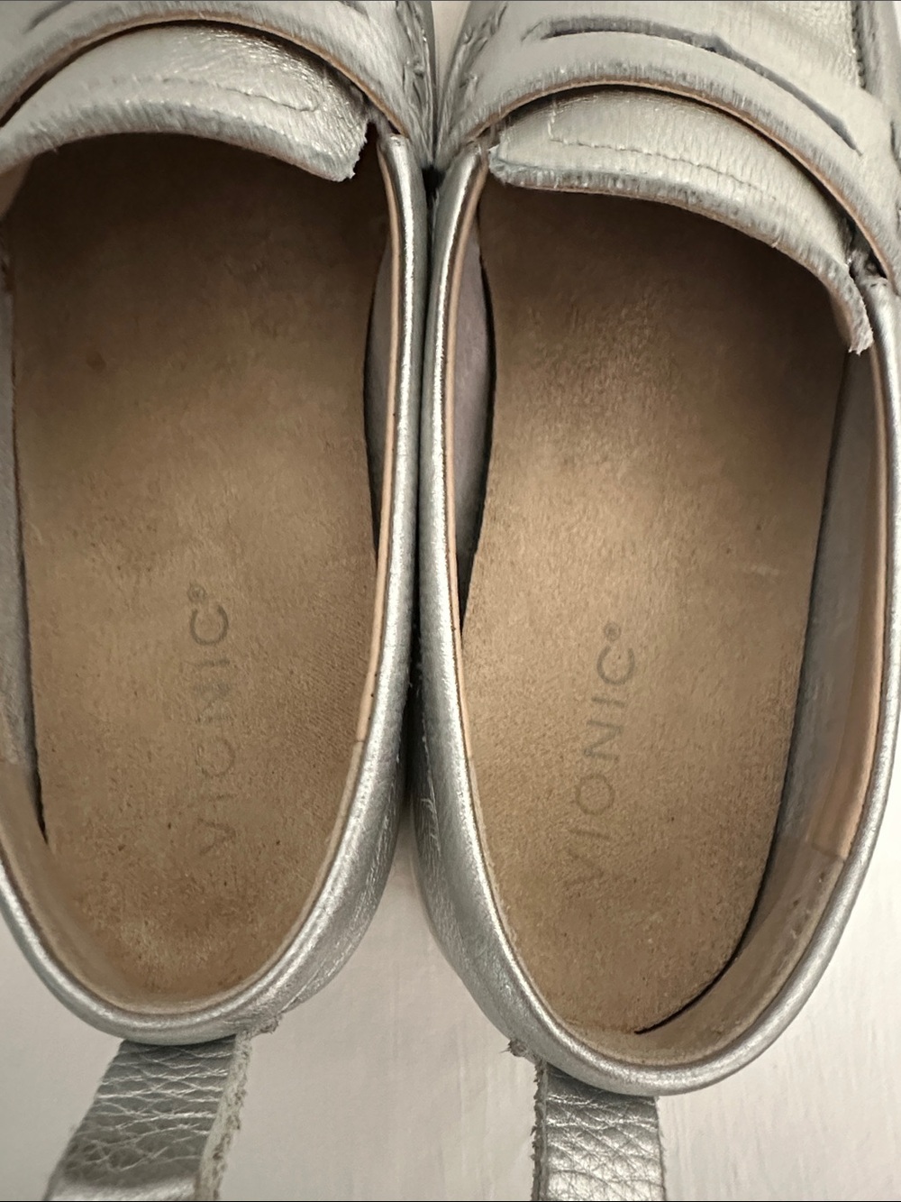 Vionic Silver Metallic Penny Loafers - Picture 7 of 7